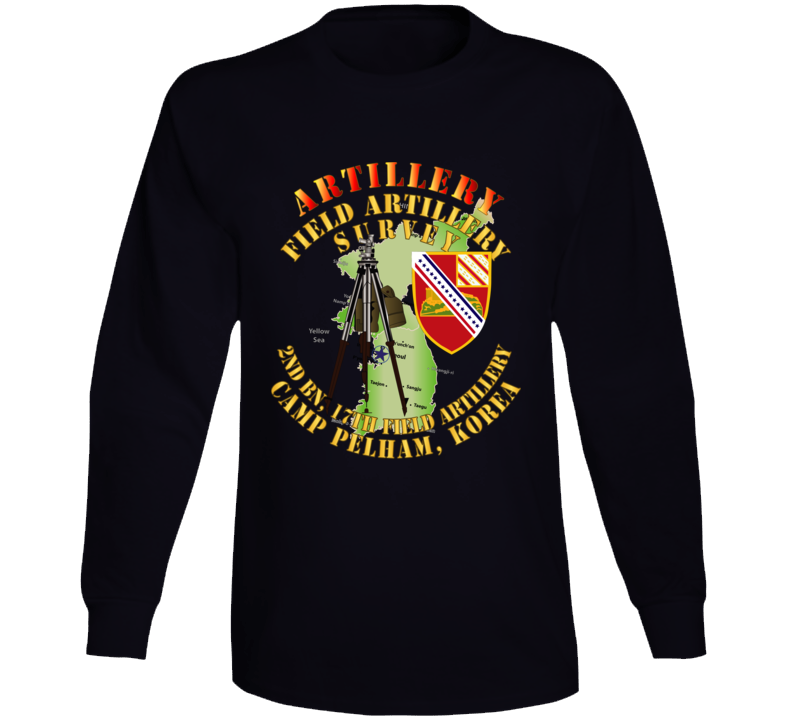 Army - Field Artillery Survey - 2nd Bn 17th Fa Camp Pelham Korea Long sleeve