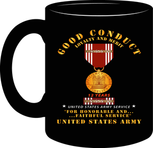 Army - Good Conduct Medal for 12 Years Service - Mug