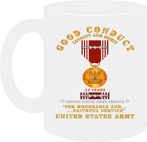 Army - Good Conduct Medal for 24 Years Service - Mug