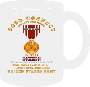 Army - Good Conduct Medal for 24 Years Service - Mug