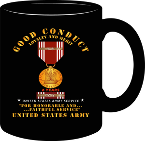 Army - Good Conduct Medal for 6 Years Service - Mug
