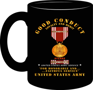 Army - Good Conduct Medal for 9 Years Service - Mug