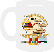 Load image into Gallery viewer, Army - Gulf War Combat Armor Veteran with 1st Armored Division - Mug
