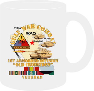 Army - Gulf War Combat Armor Veteran with 1st Armored Division - Mug