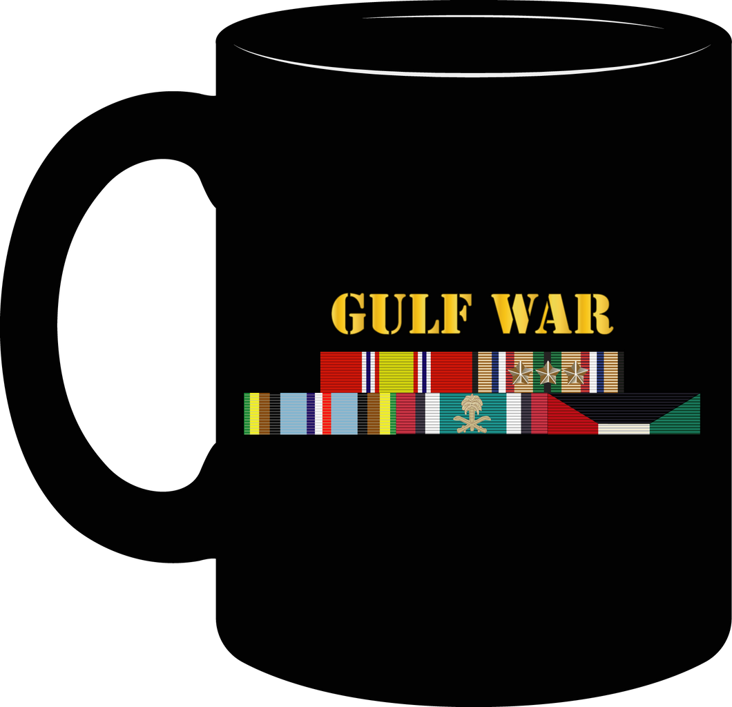 Army - Gulf War with GULF Service Ribbons - Mug