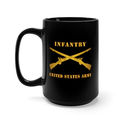 Black Mug 15oz - Army - Infantry - Branch - US Army X 300