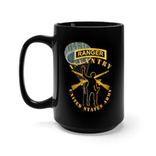 Load image into Gallery viewer, Black Mug 15oz - Army - Infantry - Follow Me - Ranger Tab - Paratrooper X 300
