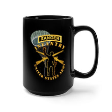 Load image into Gallery viewer, Black Mug 15oz - Army - Infantry - Follow Me - Ranger Tab - Paratrooper X 300
