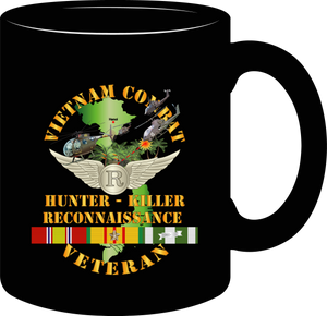 Army - Vietnam Combat Aviation Veteran Recon - Hunter Killer with Vietnam Service Ribbons Mug