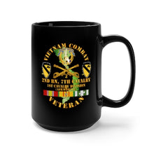 Load image into Gallery viewer, Black Mug 15oz - Army - Vietnam Combat Cavalry Vet w 2nd Bn 7th Cav DUI - 1st Cav Div X 300
