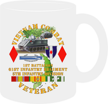Load image into Gallery viewer, Army - Vietnam Combat Veteran - 1st Battalion 61st Infantry - 5th Infantry Division with Armoured Personnel Carrier - Mug
