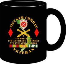 Load image into Gallery viewer, Army - Vietnam Combat Veteran - 5th Battalion 4th Artillery - 5th Infantry Division - Mug
