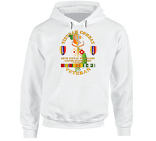 Load image into Gallery viewer, Army - Vietnam Combat Vet W 69th Signal Battalion Distinctive Unit Insignia - United States Army Republic of Vietnam W Vn Service Command Hoodie
