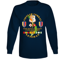 Load image into Gallery viewer, Army - Vietnam Combat Vet W 69th Signal Battalion Distinctive Unit Insignia - United States Army Republic of Vietnam W Vn Service Command Long Sleeve
