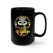 Load image into Gallery viewer, Black Mug 15oz - Army - Vietnam Combat Veteran w 101st Airborne Div w JM - V1 X 300
