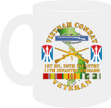 Load image into Gallery viewer, Army - Vietnam Combat Veteran with 1st Battalion, 20th Infantry, 11th Infantry Brigade, Shoulder Sleeve Insignia - Mug
