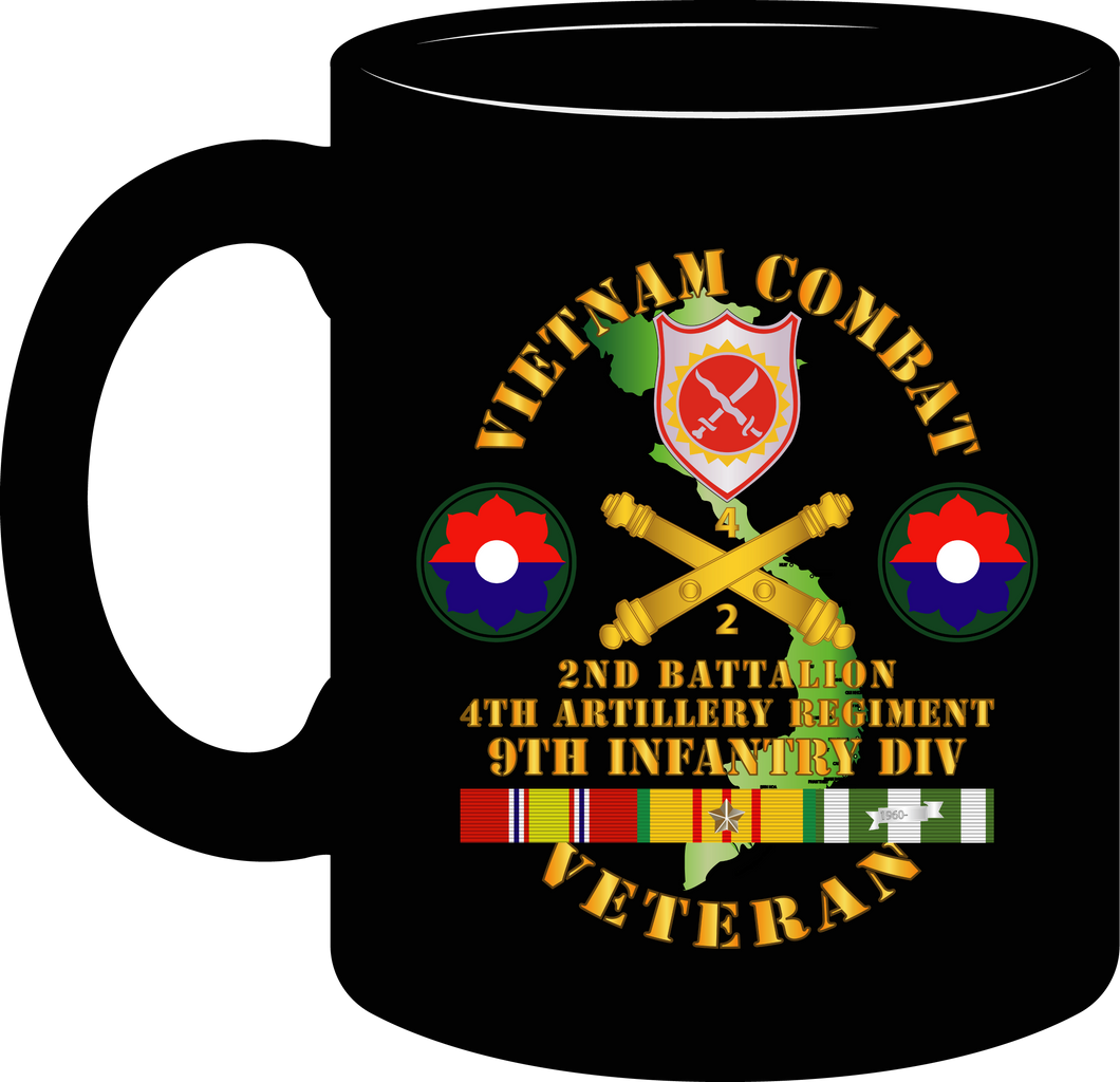 Army - Vietnam Combat Veteran with 2nd Battalionn 4th Artillery - 9th ID - Mug