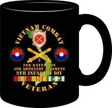 Load image into Gallery viewer, Army - Vietnam Combat Veteran with 2nd Battalionn 4th Artillery - 9th ID - Mug
