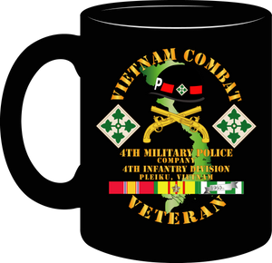 Army - Vietnam Combat Veteran, 4th Military Police Company, 4th Infantry Division - Mug