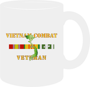 Army - Vietnam Combat Veteran with Vietnam Service Ribbons - Mug