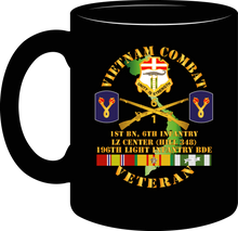 Load image into Gallery viewer, Army - Vietnam Combat Veteran w Distinctive Unit Insignia - Br - 1st Battalion 6th Infantry - LZ Center w 196th LIB - Mug

