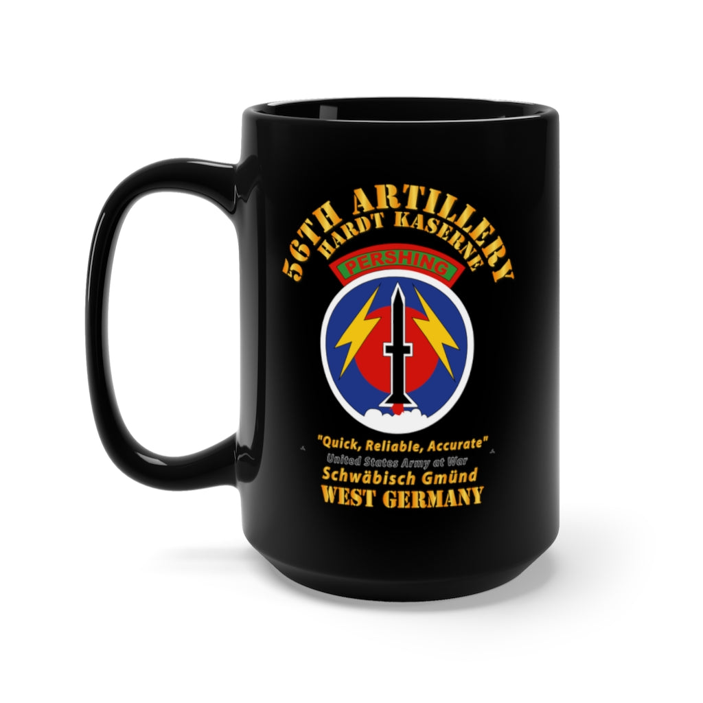 Black Mug 15oz - 56th Artillery Command - Pershing - Hardt Kaserne