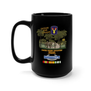 Black Mug 15oz - Army - 196th Light Infantry Brigade -  Vietnam Jungle Patrol X 300