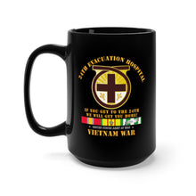 Load image into Gallery viewer, Black Mug 15oz - Army - 24th Evacuation Hospital - Get to 24th - w Vietnam SVC
