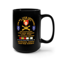 Load image into Gallery viewer, Black Mug 15oz - Army - 2nd Bn 12th Artillery - 105-155mm - 8th ID - Baumholder Germany w COLD SVC
