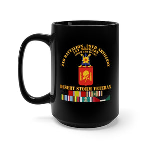 Black Mug 15oz - Army - 2nd Bn, 29th Artillery - Desert Storm Veteran