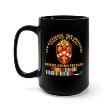 Load image into Gallery viewer, Black Mug 15oz - Army - 2nd Bn, 3rd Artillery - Desert Storm Veteran
