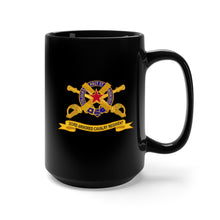 Load image into Gallery viewer, Black Mug 15oz - Army - 303rd Armored Cavalry Regiment w Br - Ribbon X 300
