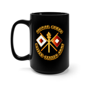 Black Mug 15oz - Army - Signal Corps