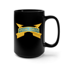 Load image into Gallery viewer, Black Mug 15oz - Army - Special Forces Tab w SF Branch wo Txt
