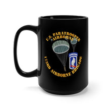 Load image into Gallery viewer, Black Mug 15oz - Army - US Paratrooper - 173rd Airborne Bde
