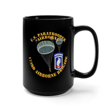 Load image into Gallery viewer, Black Mug 15oz - Army - US Paratrooper - 173rd Airborne Bde
