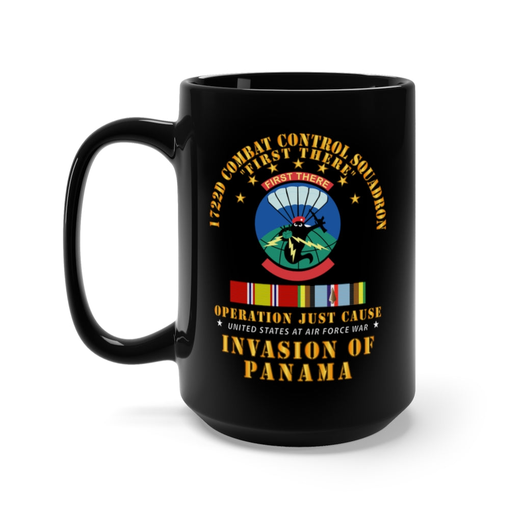 Black Mug 15oz - Just Cause - 1722d Combat Control Squadron w Svc Ribbons X 300