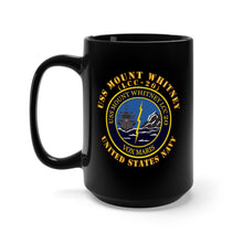 Load image into Gallery viewer, Black Mug 15oz - Navy - USS Mount Whitney (LCC20) - Vox Maris X 300
