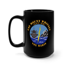 Load image into Gallery viewer, Black Mug 15oz - Navy - USS Mount Whitney (LCC20) - Vox Maris wo Border X 300
