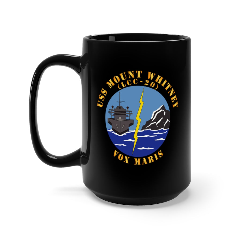 Black Mug 15oz - Navy - USS Mount Whitney (LCC20) - Vox Maris wo Border X 300