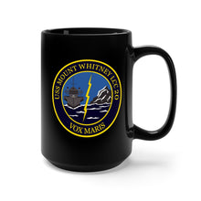 Load image into Gallery viewer, Black Mug 15oz - Navy - USS Mount Whitney (LCC20) - Vox Maris wo Txt X 300
