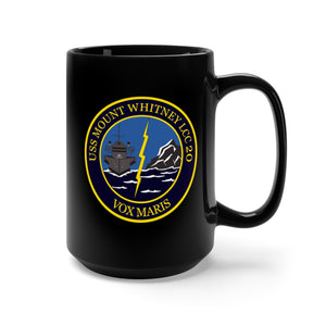 Black Mug 15oz - Navy - USS Mount Whitney (LCC20) - Vox Maris wo Txt X 300