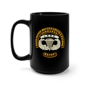 Black Mug 15oz - SOF - Airborne Badge - LRRP