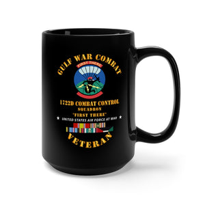 Black Mug 15oz - USAF - Gulf War Combat Vet - 1722d Combat Control w GULF SVC X 300