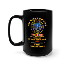 Load image into Gallery viewer, Black Mug 15oz - Uphold Demo - USS Mount Whitney w AFEM Svc Ribbons X 300
