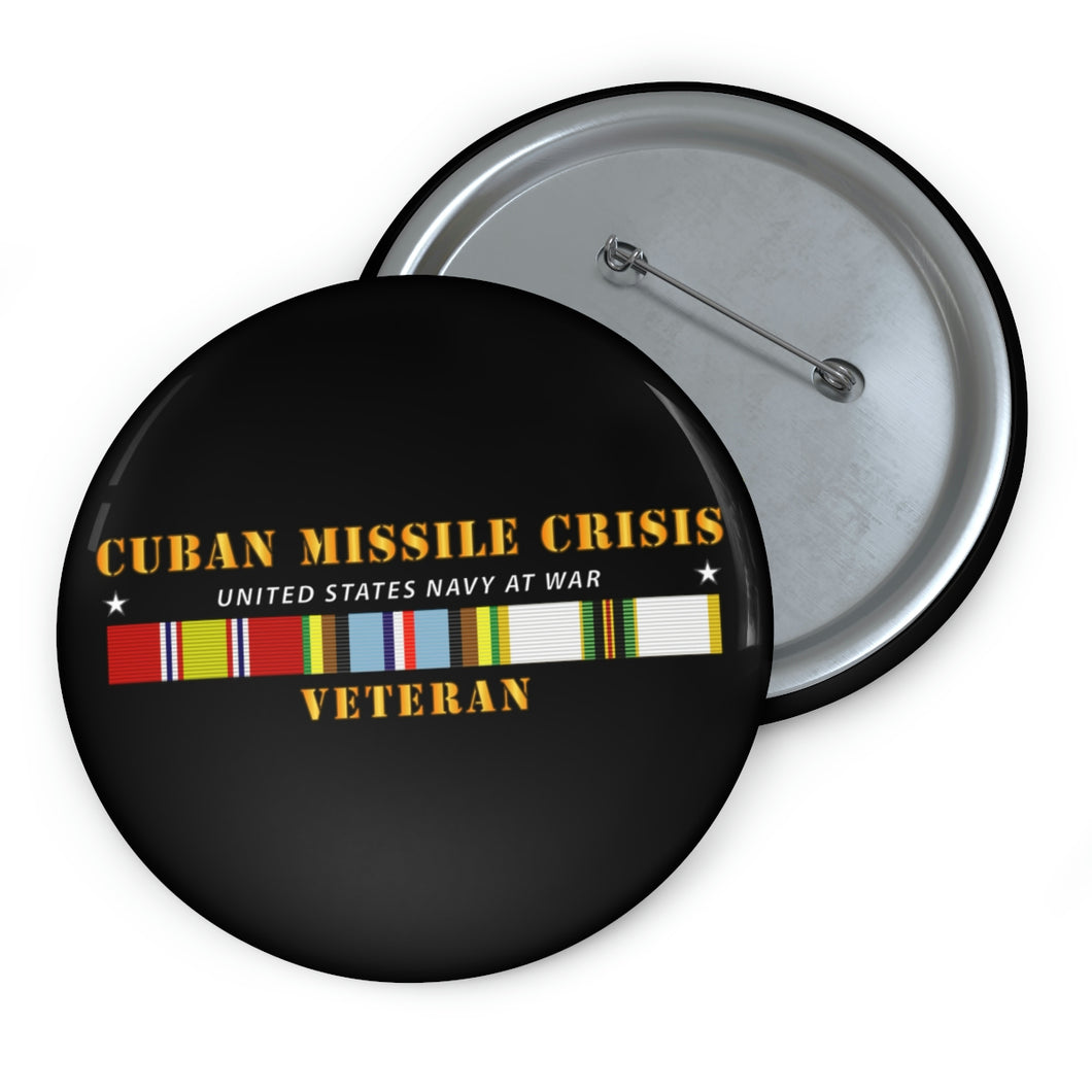 Custom Pin Buttons - Navy - Cuban Missile Crisis w AFEM COLD SVC