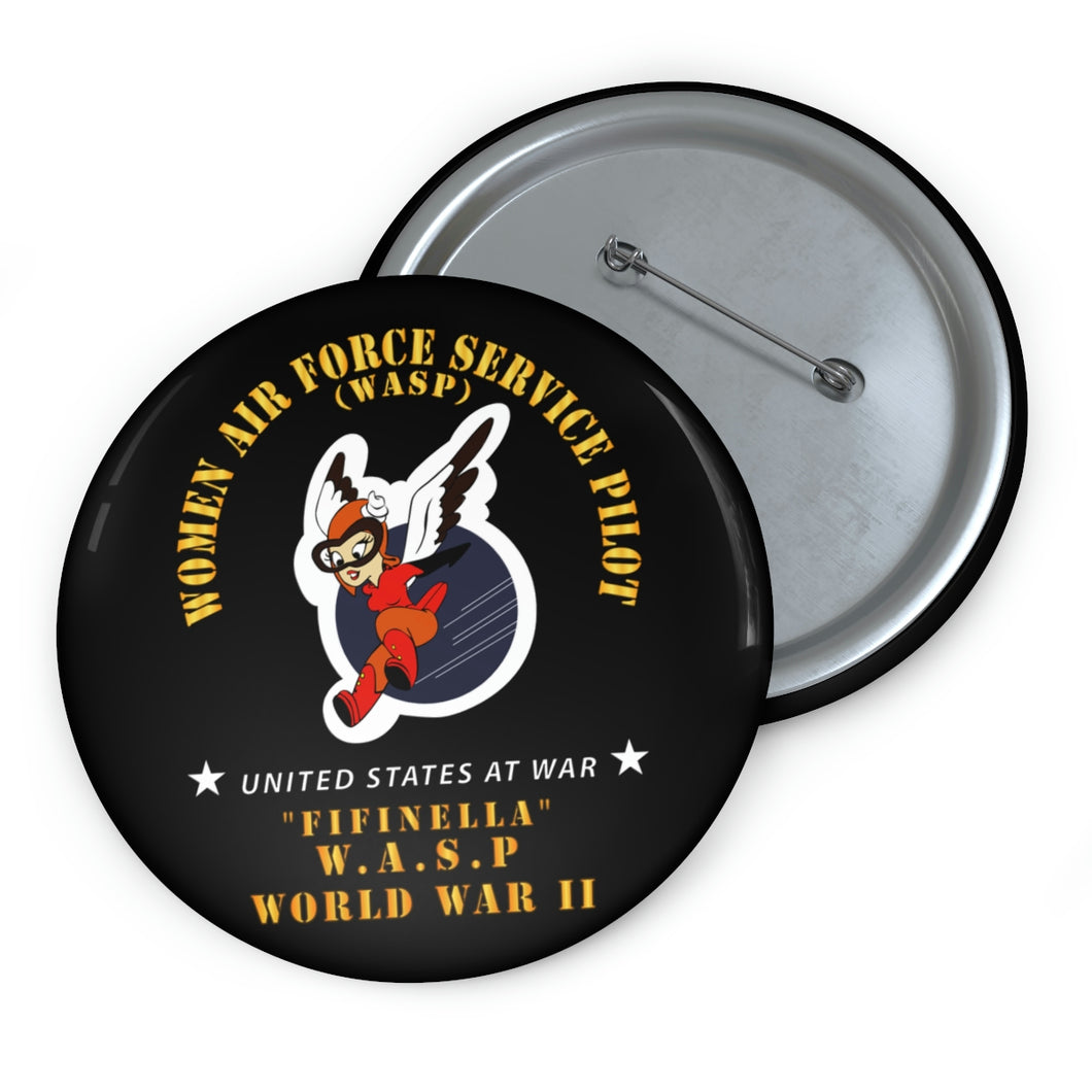 Custom Pin Buttons - WASP - Women Airforce Service Pilots - WWII