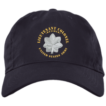 Load image into Gallery viewer, Army - Lieutenant Colonel - LTC - Retired - Circular- BX001 Embroidered Brushed Twill Unstructured Dad Cap
