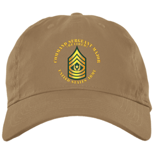 Army - Command Sergeant Major - CSM - Retired BX001 Embroidered Brushed Twill Unstructured Dad Cap