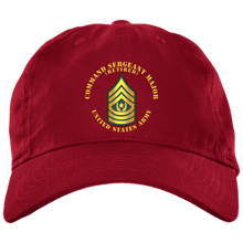 Load image into Gallery viewer, Army - Command Sergeant Major - CSM - Retired BX001 Embroidered Brushed Twill Unstructured Dad Cap
